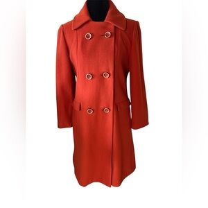 Vintage Wool Coat | ILGWU Union Made | Burnt Orange | Small (XS/S)